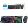 Imagem de Kit Mouse e Teclado com Fio USB com LED RGB ABNT II-Padrão Brasileira- BK-G550 - Exbom