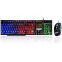 Imagem de Kit Mouse e Teclado com Fio USB com LED RGB ABNT II-Padrão Brasileira- BK-G550 - Exbom