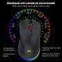 Imagem de Kit Mouse Gamer Hibrido RGB Sem Fio Mousepad Grande Com Led