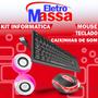 Imagem de Kit Mouse Óptico E Teclado Macio Usb Com Caixinhas De Som P2