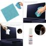 Imagem de Kit Mouse Pad 43x30cm Apoio Notebook + 20x20cm Com Porta Copos E Kit Limpeza