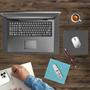 Imagem de Kit Mouse Pad 43x30cm Apoio Notebook + 20x20cm Com Porta Copos E Kit Limpeza
