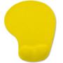 Imagem de Kit Mouse Sem Fio e Mouse Pad Ergonômico TopGet Amarelo e Branco