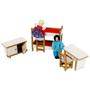 Imagem de Kit Móveis Miniaturas para Casinha de Boneca Quarto Brinquedo de Madeira