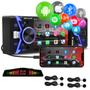 Imagem de Kit MP5 Player Los Angeles Shutt 4 Pol 1 Din Espelha Android IOS Controle MP3 USB + Sensor de Ré