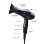 Imagem de Kit mq - secador cabelo mq turbo black 2500w 220v+ chapinha prancha mq pro 480 turbo led bivolt