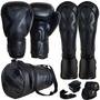 Imagem de Kit Muay Thai Power X  Luvas, Caneleiras, Bolsa, Bandagens e Bucal  Equipamento Completo Olimpo Esportes