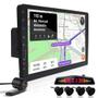 Imagem de Kit Multimídia 1 Din 9 Polegadas + Câmera Ré + Sensor Ré Preto Fosco Emborrachado Polo 2002 2003 2004 2005 2006 USB Bluetooth