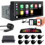 Imagem de Kit Multimídia 1 Din + Câmera Ré + Sensor 8 Pontos Preto Citroen C4 USB Bluetooth