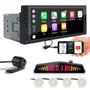 Imagem de Kit Multimídia 1 Din + Câmera Ré + Sensor Ré Branco Pérola Ssangyong Kyron 2007 2008 2009 2010 2011 2012 2013 USB Bluetooth