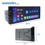 Imagem de Kit Multimídia 1 Din + Câmera Ré + Sensor Ré Cinza Grafite Silverado 2000 2001 2002 2003 2004 2005 2006 Android Auto Carplay
