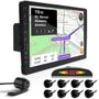 Imagem de Kit Multimídia 9 Polegadas 1 Din + Câmera Ré + Sensor 8 Pontos Preto Suzuki SX4 2008 2009 2010 2011 2012 2013 USB Bluetooth