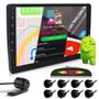 Imagem de Kit Multimídia 9 Polegadas Android + Câmera Ré + Sensor 8 Pontos Preto Citroen C4 USB Bluetooth