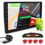Imagem de Kit Multimídia 9 Polegadas Android + Câmera Ré + Sensor Ré Vermelho Peugeot Hoggar 2010 2011 2012 2013 Android Auto Carplay