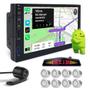 Imagem de Kit Multimídia Android + Câmera Ré + Sensor Dianteiro Traseiro Prata Peugeot 306 Bluetooth 7 Polegadas