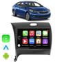 Imagem de Kit Multimidia Kia Cerato 2013 2014 A 2017 2018 2019 9" CarPlay Android Auto Bluetooth Google Assistente e Siri