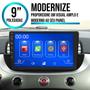 Imagem de Kit Multimidia MP5 9" Fiat 500 2010-2015 CarPlay/Android-Auto + Câmera de Ré e Moldura Painel