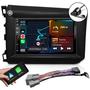 Imagem de kit multimidia mp5 bluetooth espelhamento carplay + moldura 7 pol honda civic  + chicote especifico