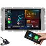 Imagem de kit multimidia mp5 com bluetooth carplay e espelhamento + moldura de 7 polegadas + camera de ré