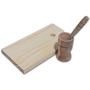 Imagem de Kit Multiuso Tabua De Carne Madeira 12x24cm Com Pilão 8cm Cód. 2641