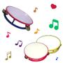 Imagem de Kit Musical Brinquedos Educativo C/3 Instrumentos Tambor Pandeiro Bumbo Infantil