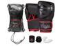 Imagem de Kit Naja Luva Boxe+Bandagem+Protetor Bucal-Preto/Vermelho-Tam 14 Oz