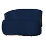Imagem de Kit Namoradeira + 2 Poltronas Decorativa Beatriz Orgânica Composê Couro Marrom Suede Azul Marinho Ms Decor