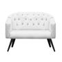 Imagem de Kit Namoradeira + 2 Poltronas Decorativa Estrela Retrô Suede Branco