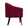 Imagem de Kit Namoradeira + 2 Poltronas Decorativa Estrela Retrô Suede Vermelho