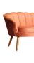 Imagem de Kit Namoradeira + 2 Poltronas Decorativa Pétala Veludo Terracota Pés Madeira Mz Decor