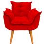 Imagem de Kit Namoradeira Decorativa Para Sala + 2 Poltronas Reforçadas Para Amamentação Alice Suede Cores Pé Castanho