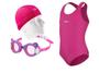 Imagem de Kit Natação Speedo Maiô Vital + Óculos Baloo + Touca Xtrafit Tecido - Infantil 4 a 6 anos