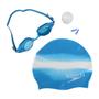 Imagem de Kit Natação Swim Touca Oculos Protetor De Ouvido Speedo Azul