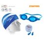 Imagem de Kit Natação Swim Touca Oculos Protetor De Ouvido Speedo Azul