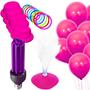 Imagem de Kit Neon Rosa Lâmpada Luz UV Com Chapéu Abajur Balão 72pç