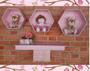 Imagem de Kit Nichos Colmeia Prateleira com Varão MDF - ROSA BB