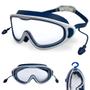 Imagem de Kit Oculos de Natacao Protecao Uv/ Antiembacante Azul + Boia Colchao Inflavel 1,83 M X 69 Cm  Mor 