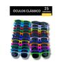 Imagem de Kit Óculos Escuro MADU Clássico Quadrado WF Festa Balada Casamento Com Proteção UV400