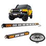 Imagem de Kit Off Road Farol Milha Oval, Capo e Teto 123cm e 56cm Dual Color 414W 9V