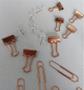 Imagem de Kit office prendedores, clips, alfinetes Rose Gold 45 unid - BRW