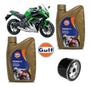 Imagem de Kit Óleo Filtro Gulf 10W40 100% Sintético Kawasaki Ninja 650