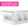 Imagem de Kit Organizador de 18 Ovos C/ 2 Unidades Clear Fresh C/ Tampa Bandeja Porta Cesto Cozinha - Ou