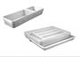 Kit organizador de gavetas de cozinha Branco 2 peças OU organizador talheres e porta facas Imagem de Kit organizador de gavetas de cozinha Branco 2 peças OU organizador talheres e porta facas
