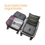 Imagem de Kit organizador de mala viagem com 6 peças para roupas sapatos biquínis necessaire e bagagem prática