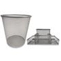 Kit Organizador de Mesa e Lixeira de Escritório Prata ou Preto - Markys Store Imagem de Kit Organizador de Mesa e Lixeira de Escritório Prata ou Preto