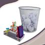 Kit Organizador de Mesa e Lixeira de Escritório Prata ou Preto - Markys Store Imagem de Kit Organizador de Mesa e Lixeira de Escritório Prata ou Preto