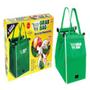Imagem de Kit organizador de porta malas carro 2 sacola de compras para carrinho de supermercado reutilizaveis