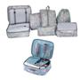 Imagem de Kit Organizador Mala Viagem 8 Peças Estampado ul Flamingo