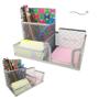 Imagem de Kit Organizador Mesa Para Escritório Com 3 Partições Prata