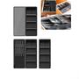 Imagem de Kit organizador utensilios facas e talheres clear preto ou